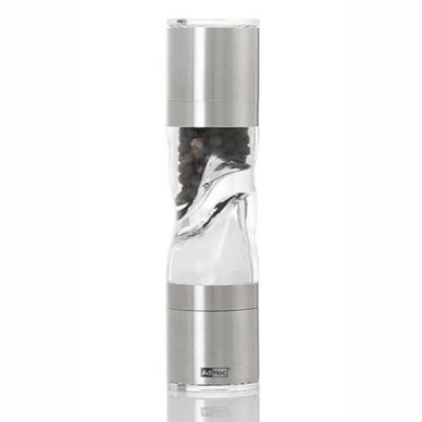 Salz- & Pfeffermühle AdHoc Duomill Pure Mini 2 in 1 Silber