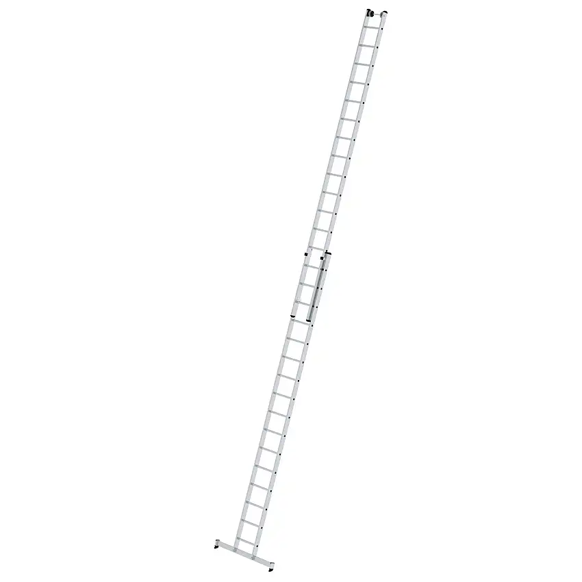 Sprossen-Schiebeleiter 2-teilig mit nivello®-Traverse 2x16 Sprossen