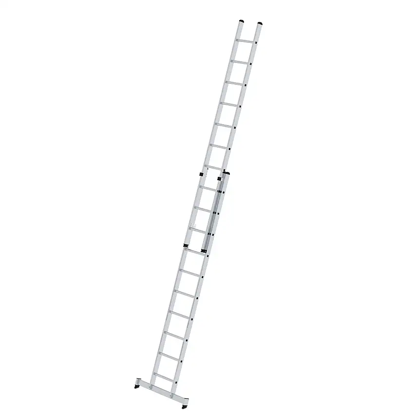 Sprossen-Schiebeleiter 2-teilig mit nivello®-Traverse 2x10 Sprossen