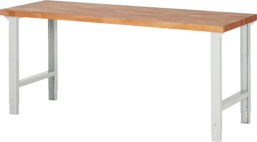 Werkbank Serie 7000 - Modell 7000 | HxBxT 79-114x200x70cm | Lichtgrau