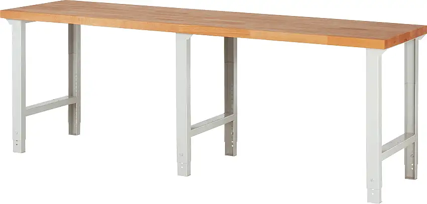 Werkbank Serie 7000 - Modell 7000 | HxBxT 79-114x250x70cm | Lichtgrau