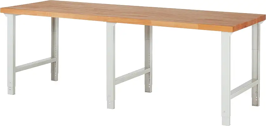 Werkbank Serie 7000 - Modell 7000 | HxBxT 79-114x250x90cm | Lichtgrau