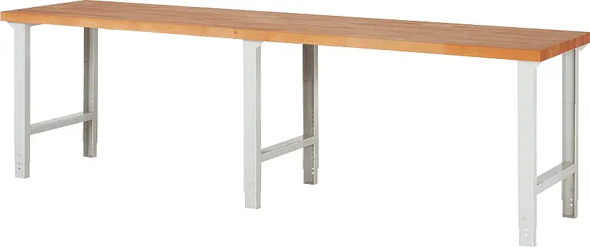 Werkbank Serie 7000 - Modell 7000 | HxBxT 79-114x300x70cm | Lichtgrau