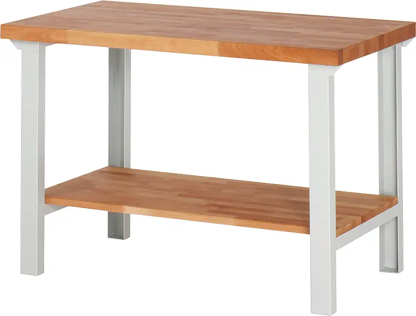 Werkbank Serie 7000 - Modell 7000 | HxBxT 84x125x70cm | mit Ablageboden | Lichtgrau