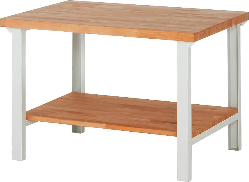 Werkbank Serie 7000 - Modell 7000 | HxBxT 84x125x90cm | mit Ablageboden | Lichtgrau