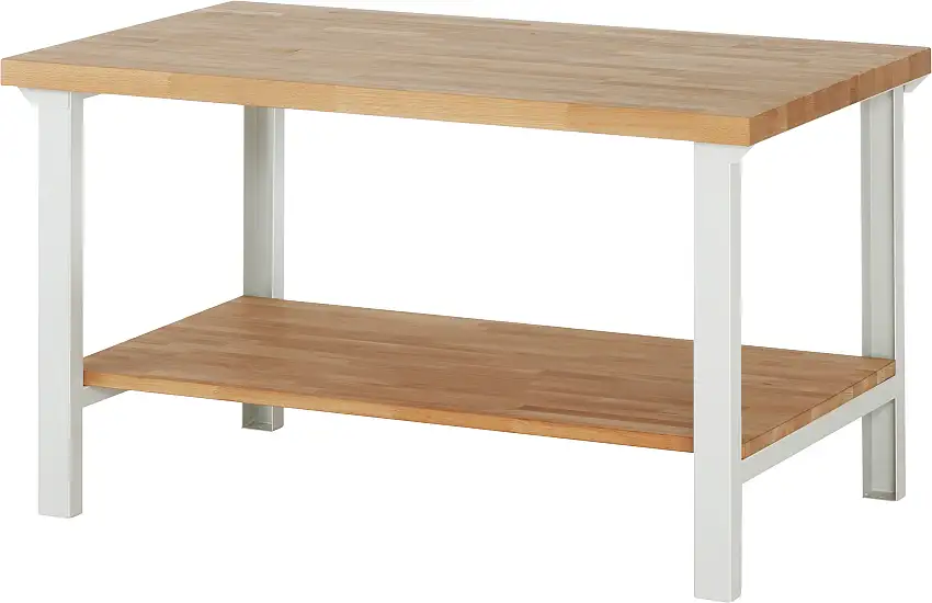 Werkbank Serie 7000 - Modell 7000 | HxBxT 84x150x90cm | mit Ablageboden | Lichtgrau
