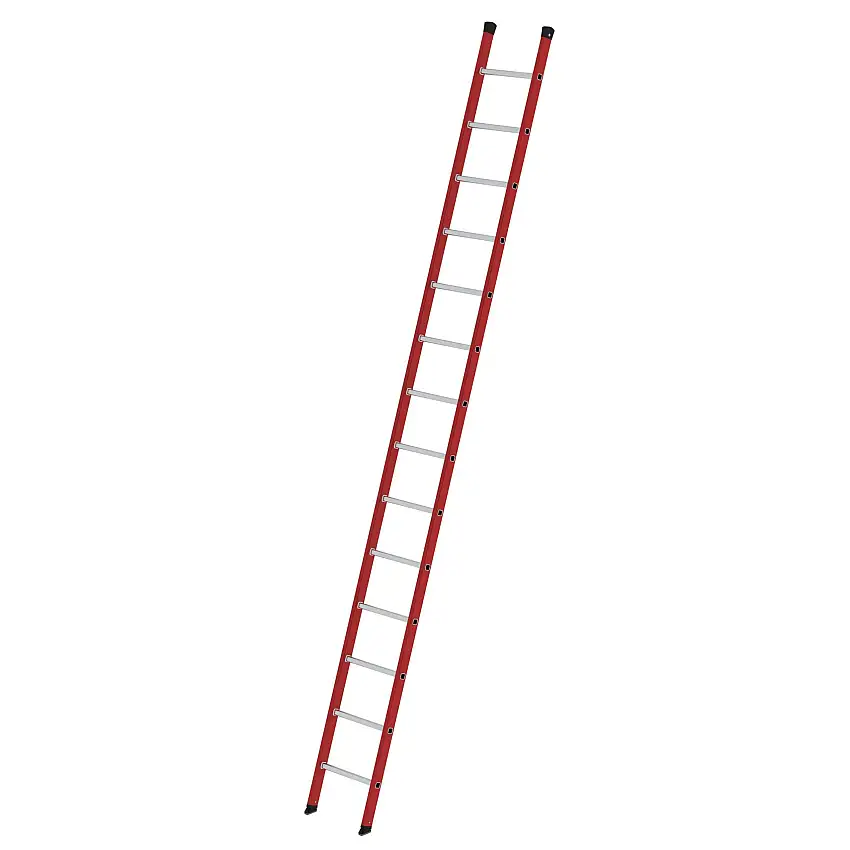 Sprossen-Anlegeleiter GFK/Alu ohne Traverse 14 Sprossen