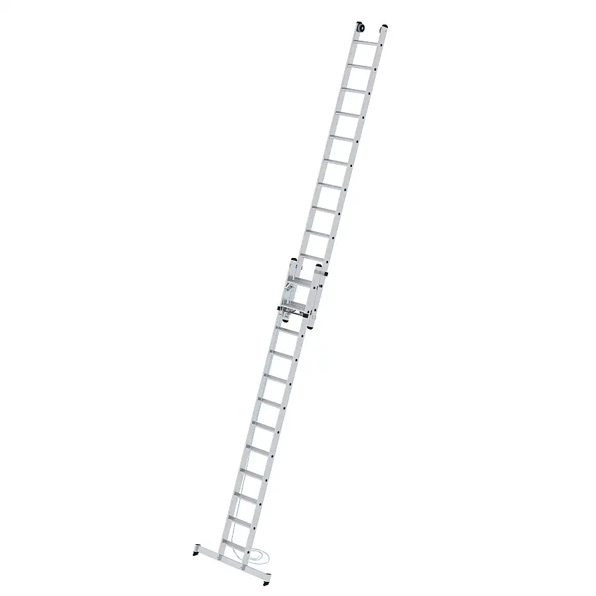 Stufen-Seilzugleiter 2-teilig mit nivello® Traverse 2x12 Stufen