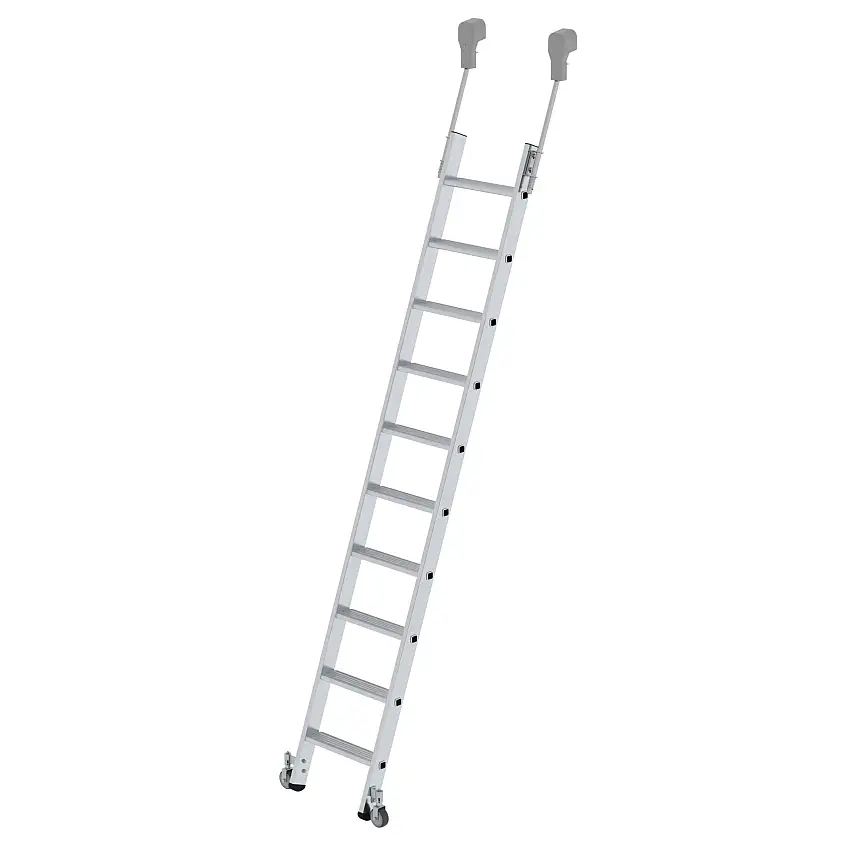 Stufen-Regalleiter fahrbar 10 Stufen