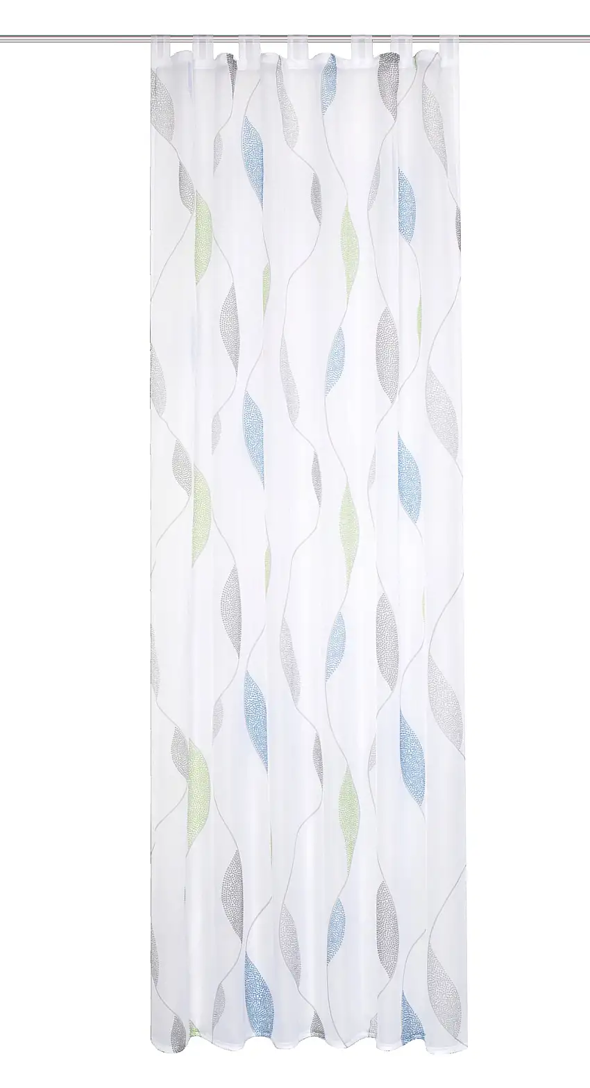 Schlaufenschal Paolo Voile blau grün BxH 140x225/245cm