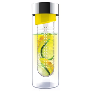 Wasserflasche Asobu Flavour It Yellow Silver 480 ml