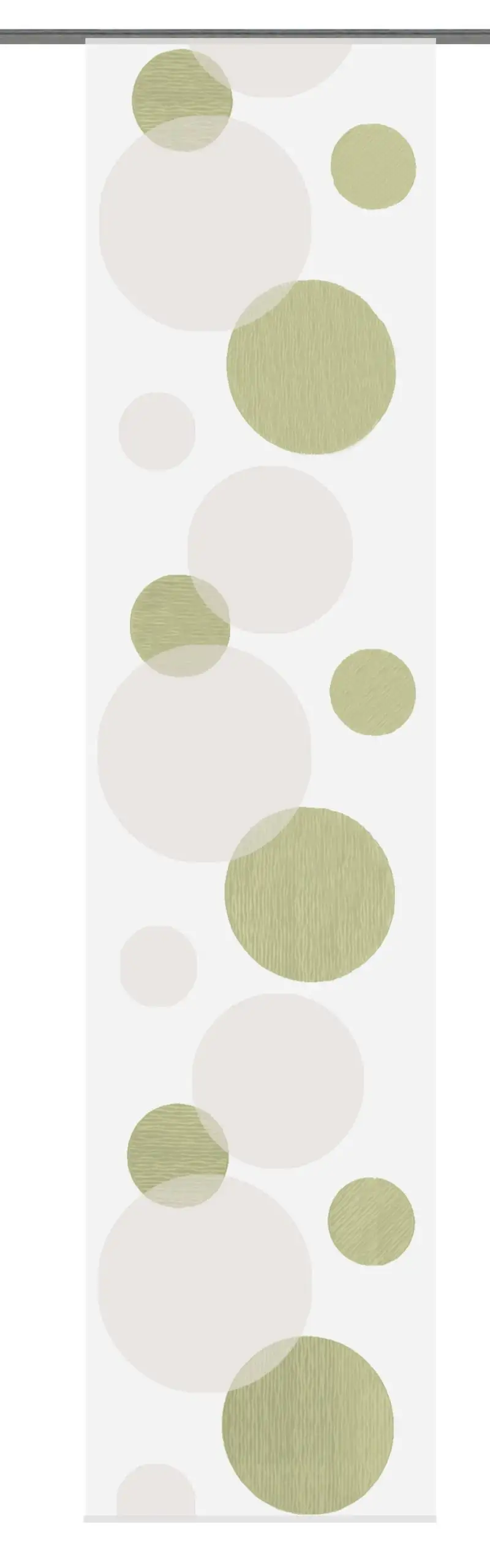 Schiebevorhang Voile Kreise grün BxH 60x245cm
