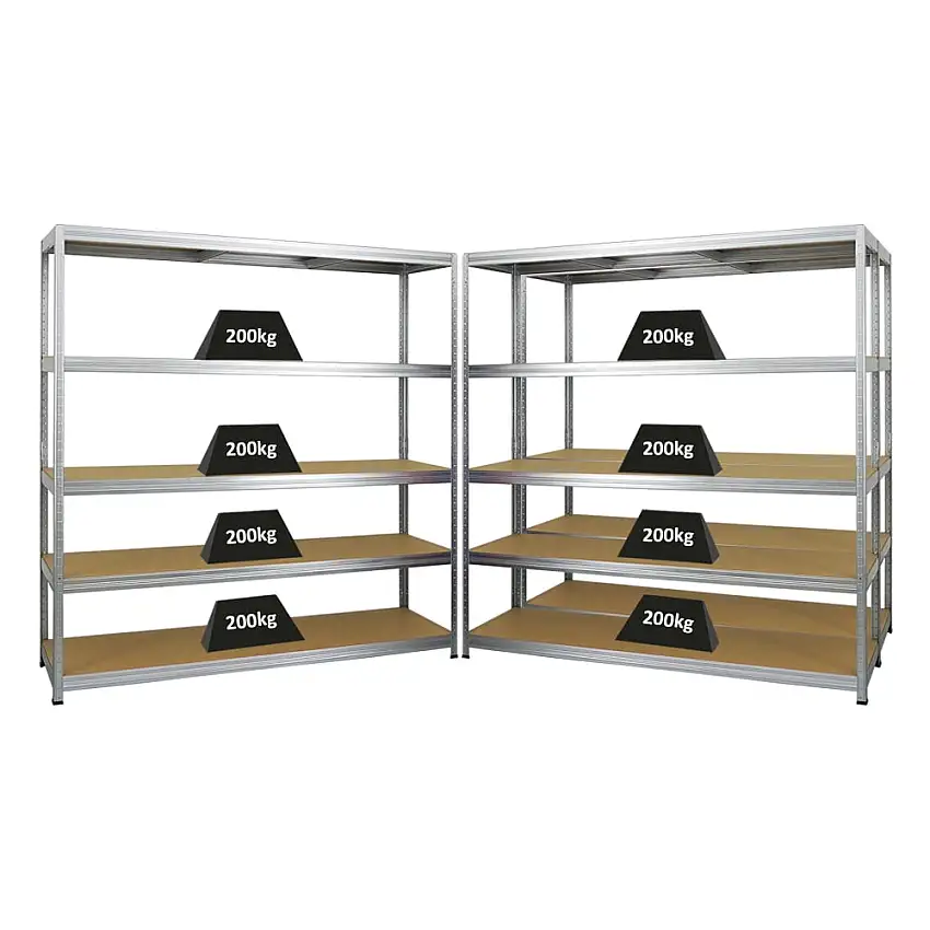 Mega Deal | 3x Schwerlastregal Giant Elephant | HxBxT 180x180x45cm | Fachlast 200kg | Verzinkt