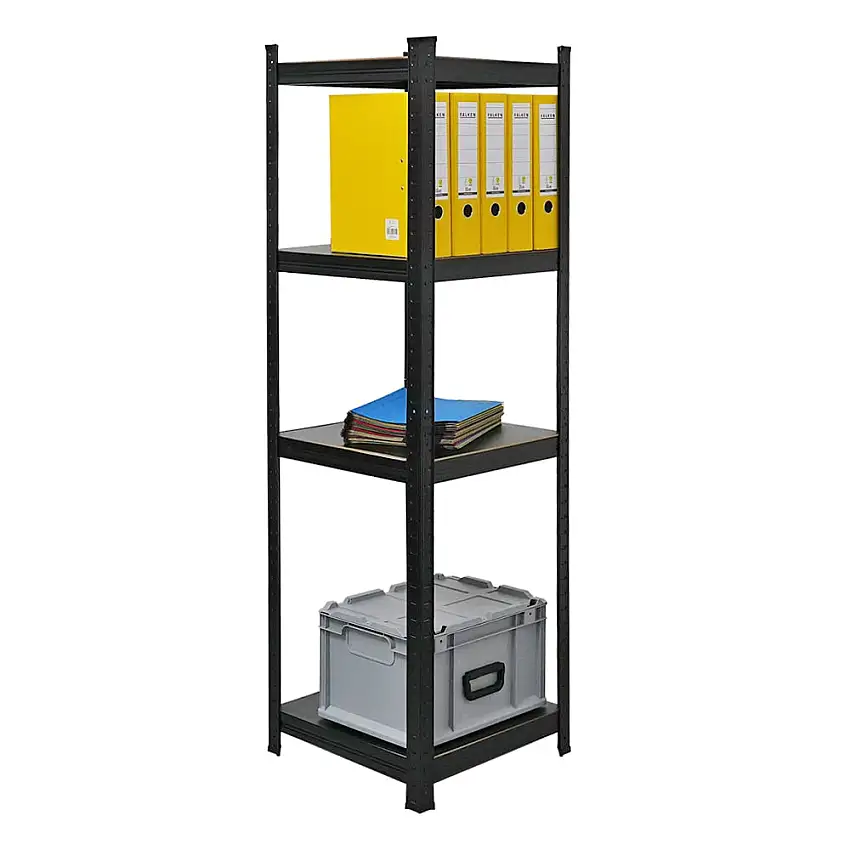 Wohnregal Ragnar | HxBxT 150x45x45cm | Fachlast 100kg | Matt Schwarz
