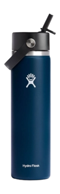 Thermosflasche Hydro Flask Wide Mouth Flex Straw Cap Indigo 709 ml