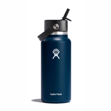 Thermosflasche Hydro Flask Wide Mouth Flex Straw Cap Indigo 946 ml