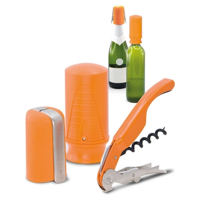 Wein/Champagner Pulltex Set 3-teilig Orange