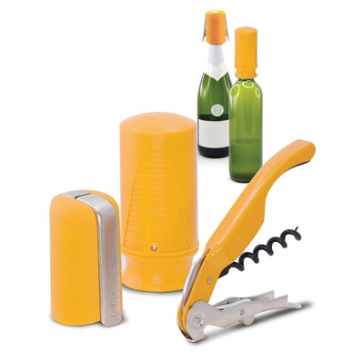 Wein/Champagner Pulltex Set 3-teilig Gelb