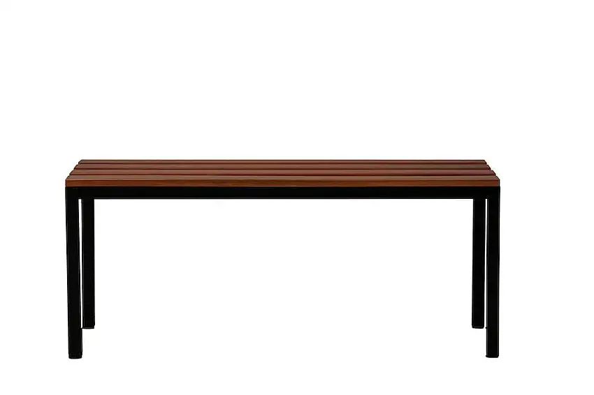 Sitzbank Seal | Freistehend | Schwarz/Buche | Ohne Rückenlehne | HxBxT 40x100x40 cm | Holz