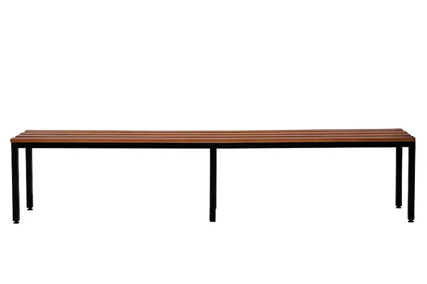 Sitzbank Seal | Freistehend | Schwarz/Buche | Ohne Rückenlehne | HxBxT 40x150x40 cm | Holz