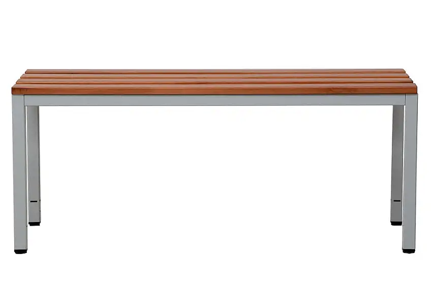 Sitzbank Seal | Freistehend | Grau/Buche | Ohne Rückenlehne | HxBxT 40x150x40 cm | Holz
