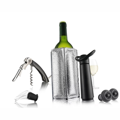 Wine Essentials Geschenk-Set Vacu Vin Schwarz