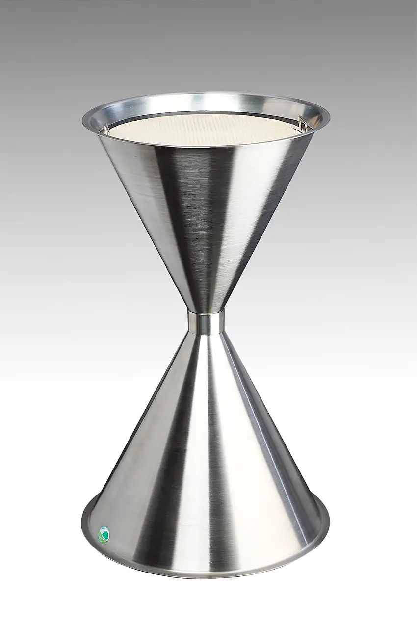 Klassischer Standascher für Innen- & Außenbereich | HxBxT 73x40x40cm | Edelstahl