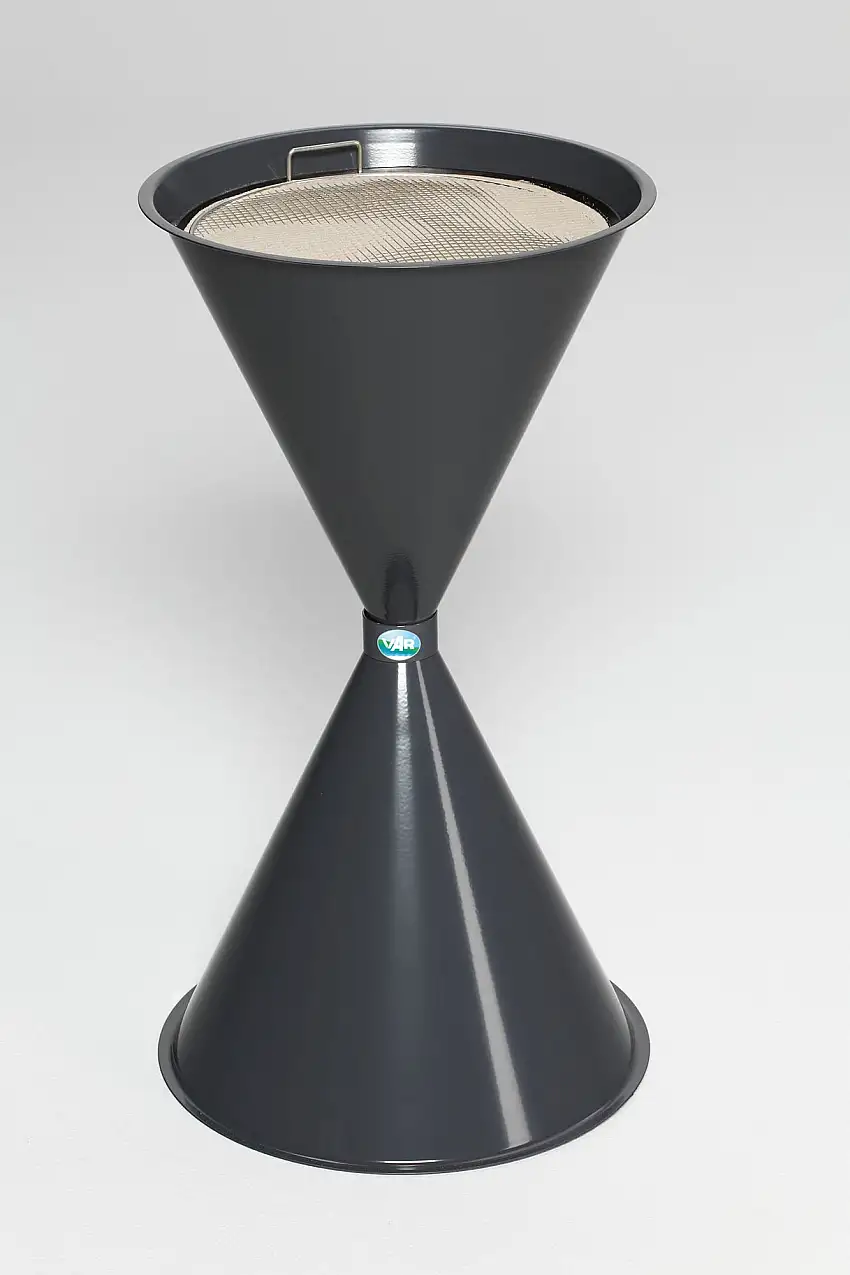 Klassischer Standascher für Innen- & Außenbereich | HxBxT 73x40x40cm | Stahlblech | Graphit