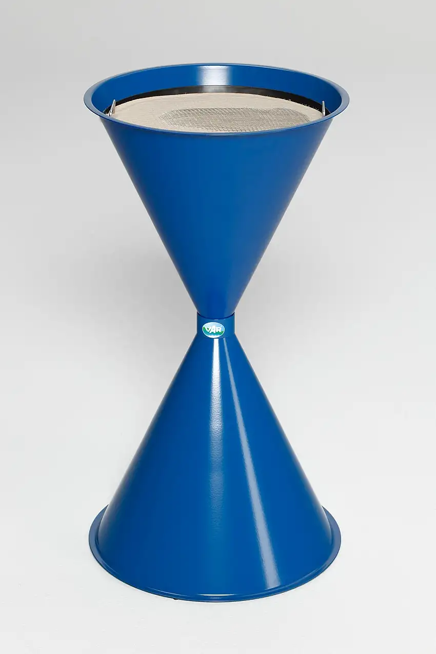 Klassischer Standascher für Innen- & Außenbereich | HxBxT 73x40x40cm | Stahlblech | Blau
