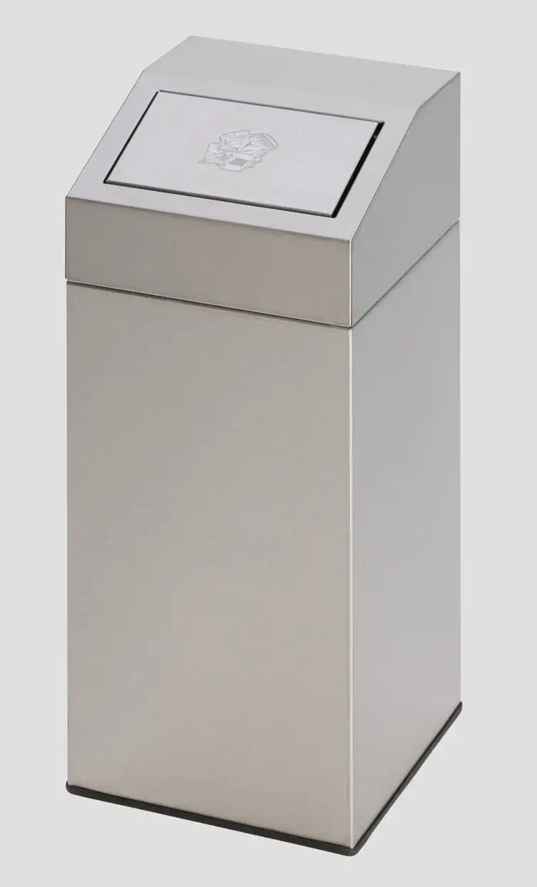 Robuster Werstoffsammler mit abnhembarem Kopfteil | 76 Liter, HxBxT 89x38x38cm | Edelstahl