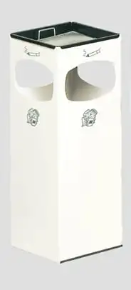 Robuster Kombiascher mit 4-Fach-Einwurf | HxBxT 66x25x25cm | Verzinkter Stahl | Anthrazit