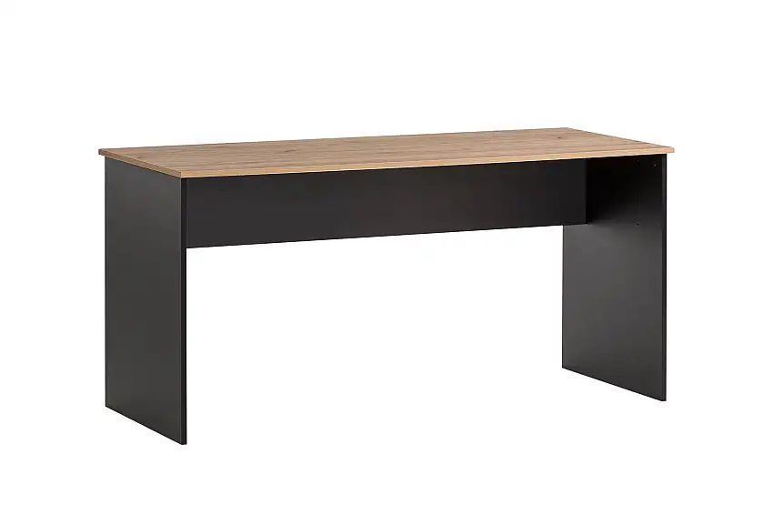 Möbelpartner Schreibtisch Raven | HxBxT 74x150x65cm | Eiche/Schwarz
