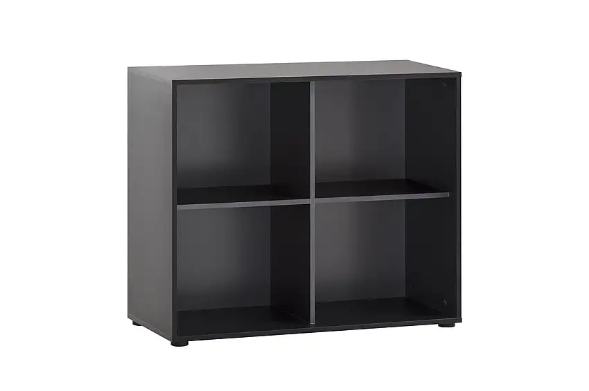 Möbelpartner Aktenregal Raven | Large | HxBxT 84x100x41cm | 4 Fächern | Eiche/Schwarz