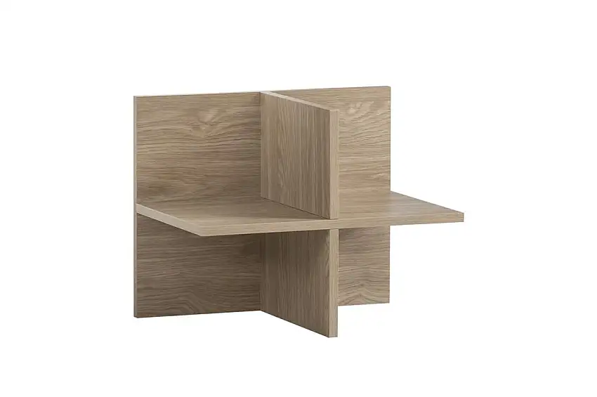 Möbelpartner Regalkreuz Swan | HxBxT 38x48x33cm | Eiche/Weiß