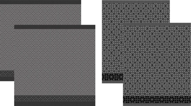 Kombi-Set DDDDD Chrystal Black 2 Küchentücher + 2 Geschirrtücher