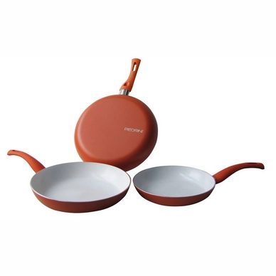 Pfannenset Pedrini Keramik Orange (3-teilig)