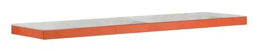 Zusatzebene mit Stahlpaneelen für Schulte Weitspannregal Z1 | BxT 214,6x77,3cm | Fachlast 447kg | Orange/Verzinkt