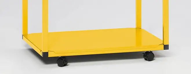 Fahrwerksatz für Müllsackhalter aus Vierkantrohren 240/1000 Liter | Gelb