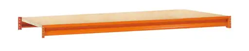 Zusatzebene mit Spanplatten für Schulte Weitspannregal W 100 | BxT 250x100cm | Fachlast 1.015kg | Orange/Verzinkt