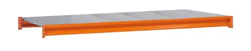 Zusatzebene mit Stahlpaneelen für Schulte Weitspannregal W 100 | BxT 250x100cm | Fachlast 820kg | Orange/Verzinkt