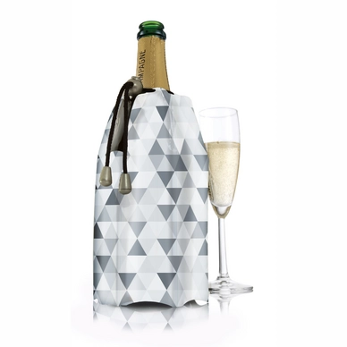 Champagnerkühler Vacu Vin J-Hook Diamond Grau