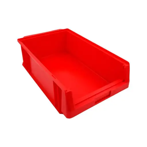 SuperSparSet 10x Sichtlagerbox Classic B | Rot | HxBxT 15x32x50cm | Polypropylen | Sichtlagerbehälter, Sichtlagerkasten, Sichtlagerkastensortiment, Sortierbehälter