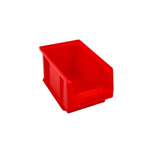 SuperSparSet 25x Sichtlagerbox Classic F | Rot | HxBxT 12x15x23cm | Polypropylen | Sichtlagerbehälter, Sichtlagerkasten, Sichtlagerkastensortiment, Sortierbehälter