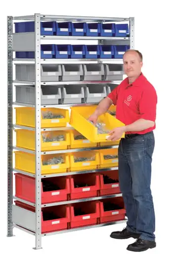 SuperSparSet 50x Sichtlagerbox Classic H | Blau | HxBxT 5x10x9cm | Polypropylen | Sichtlagerbehälter, Sichtlagerkasten, Sichtlagerkastensortiment, Sortierbehälter