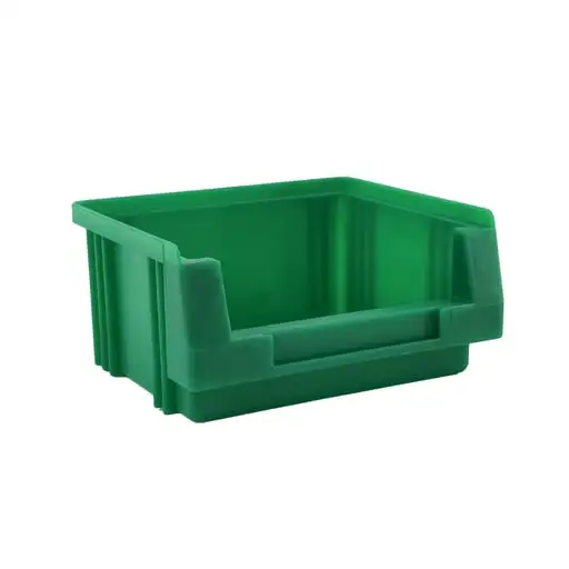 SuperSparSet 50x Sichtlagerbox Classic H | Grün | HxBxT 5x10x9cm | Polypropylen | Sichtlagerbehälter, Sichtlagerkasten, Sichtlagerkastensortiment, Sortierbehälter