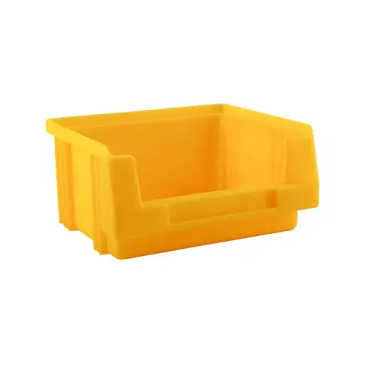 SuperSparSet 50x Sichtlagerbox Classic H | Gelb | HxBxT 5x10x9cm | Polypropylen | Sichtlagerbehälter, Sichtlagerkasten, Sichtlagerkastensortiment, Sortierbehälter