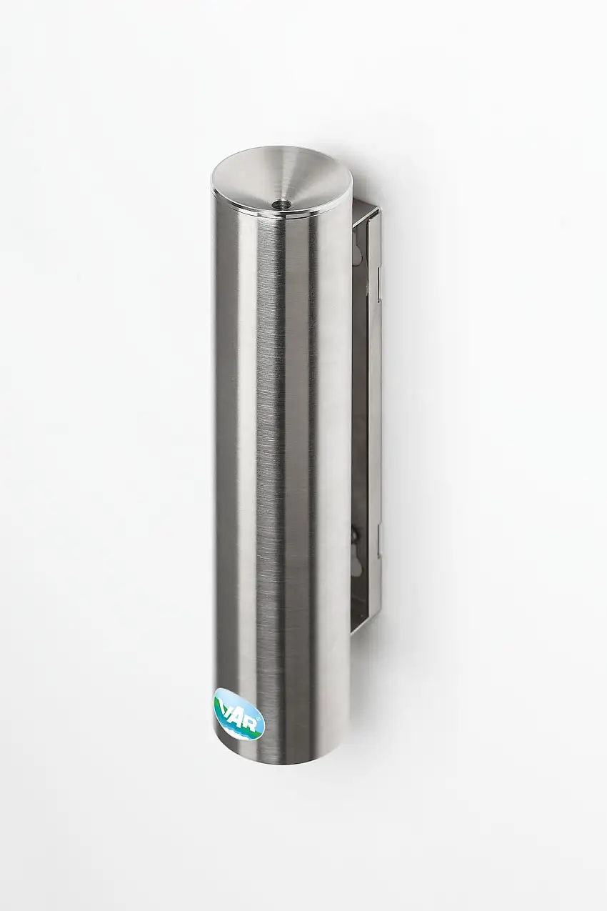 Robuster Sicherheitsascher verschließbar | Keine lange Rauchbelästigung | 0,6 Liter, HxBxT 30x10x10cm | Edelstahl