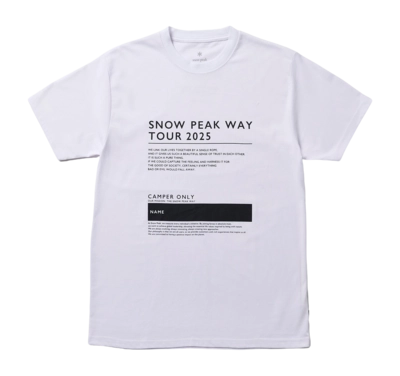 T-Shirt Snow Peak SPW Tour 2025 Herren White