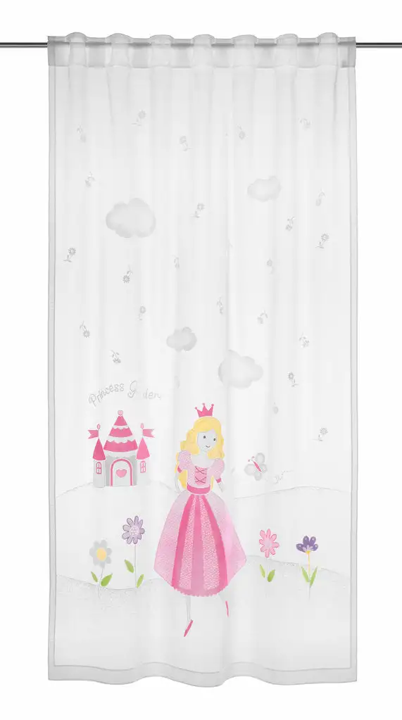 Schlaufenschal Prinzessin mit verdeckten Schlaufen transparent BxH 140x245cm