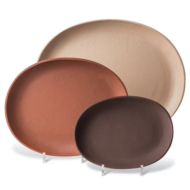 Tablett POLSPOTTEN Greek Brown (Set von 3)